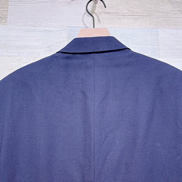 Brooks Brothers 346 Gold Metal Button Hopsack Blazer Navy Blue Wool Mens 43R - Picture 7 of 9